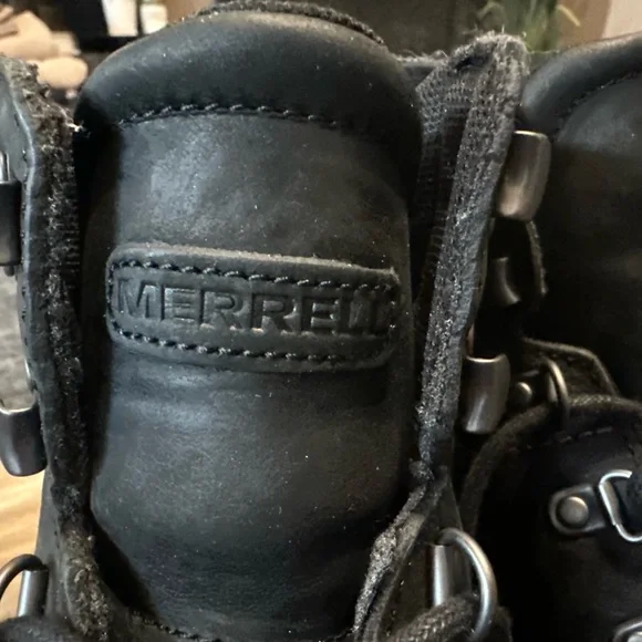 Merrell Black Leather Ankle Boots - Picture 7 of 8
